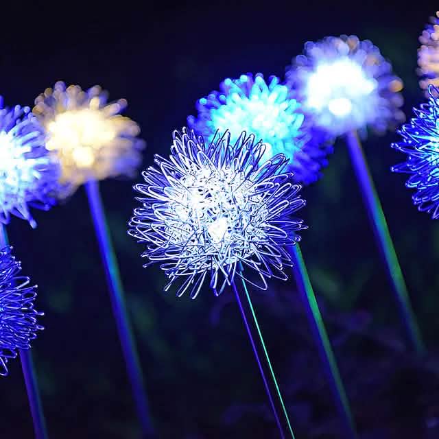 2-Pack Solar Dandelion Garden Lights
