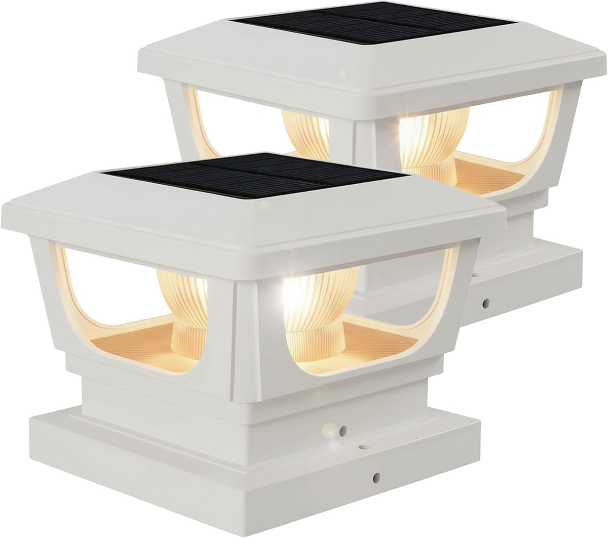 2-Pack Solar Post Cap Lights