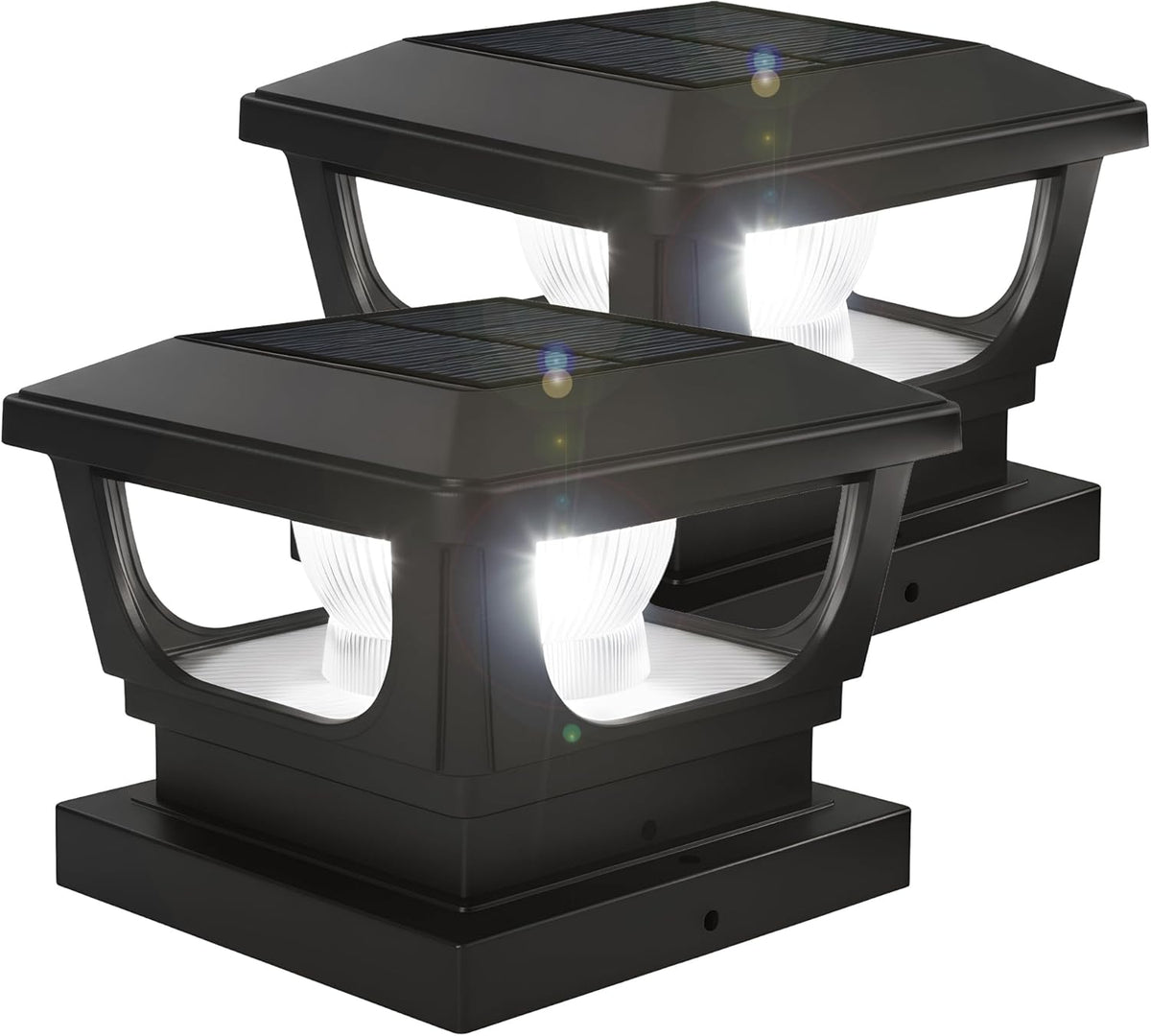 2-Pack Solar Post Cap Lights